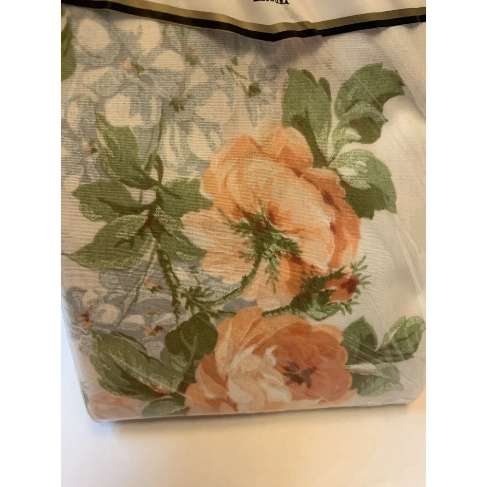 Vintage Retro Large Roses Floral Standard No Iron Luxury Muslin Pillowcases NOS